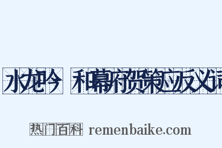 水龙吟·和幕府贺策应反义词是什么意思的图片
